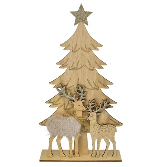 Stromek se srnkami 33x18 cm