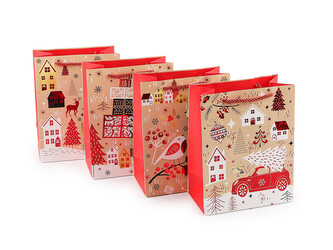 Vánoční dárková taška - 12 ks - mix Vánoční dárková taška - 12 ks - mix