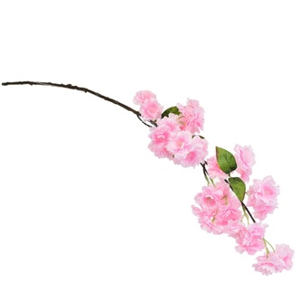 Jarní kvetoucí větev světle růžová 90 cm