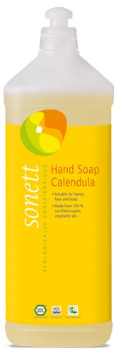 Sonett Tekuté mýdlo - měsíček BIO 1 l - pro vaše ruce, obličej i celé tělo