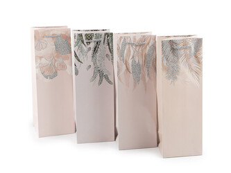 Dárková taška na láhev s glitry - 12 ks - mix