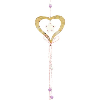 Srdíčko s květinou na zavěšení