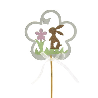 Kytička se zajíčkem zápich 8x8/35 cm