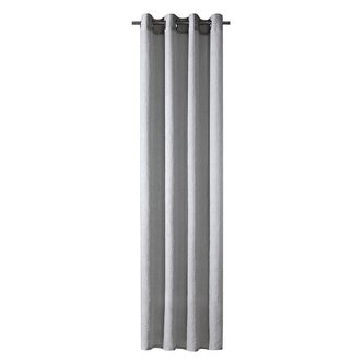 Záclona s kroužky, uni crash - světle šedá, 245 mm, 145 mm