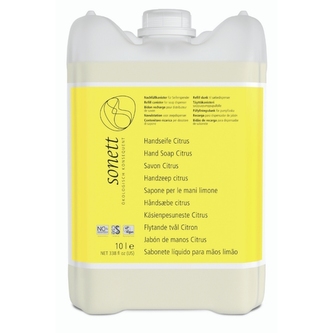 Sonett Tekuté mýdlo - citrus BIO 10 l - pro vaše ruce, obličej i celé tělo Sonett Tekuté mýdlo - citrus BIO 10 l - pro vaše ruce, obličej i celé tělo