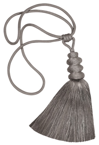 Ozdobný úvaz na záclony - šedá