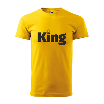 Tričko s potiskem King: žluté 3XL