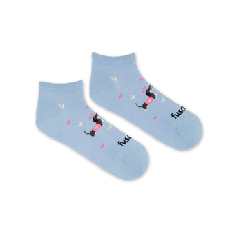 Kotníkové ponožky Zamilovaný jezevčík Modré M (39-42)