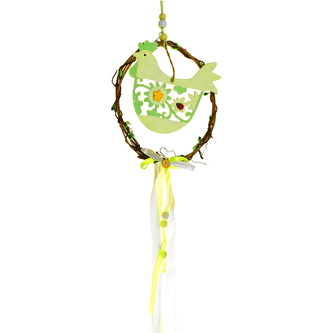 Věneček se slepičkou na zavěšení 30 cm