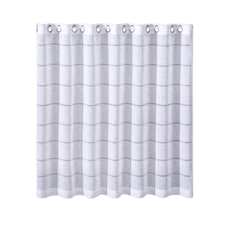 Kuchyňská záclonka s kroužky - bílá, 90 mm, 140 mm