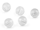 Křišťál, minerální korálky Ø12 mm - 5 ks - křišťál