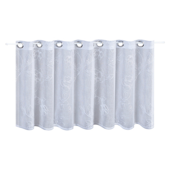 Krátká záclonka, výšivka - bílá, 50 mm, 150 mm