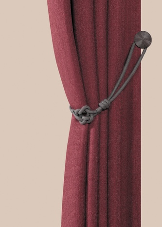 Nastavitelný úvaz na záclony - šedá