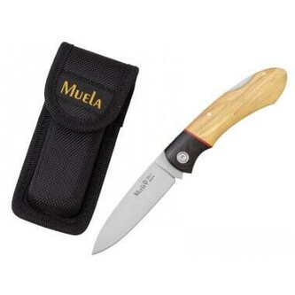 Muela GT-8M.OL vreckový nôž do prírody 8 cm, čierna, Micarta, olivové drevo, nylonové puzdro