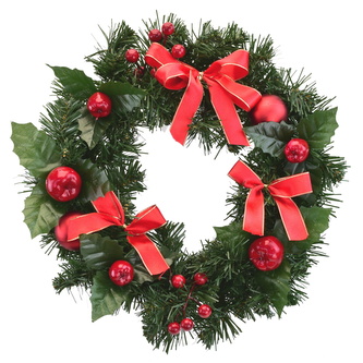 Věnec zdobený jablíčky a bezinkami Ø35 cm