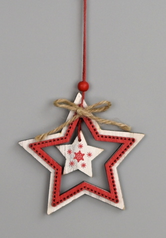 Závěsná červená hvězda