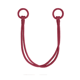 Ozdobný úvaz na záclony - červená