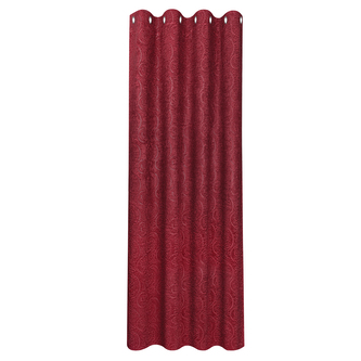 Dekorační záclona s kroužky, embosovaná - červená, 245 mm, 140 mm