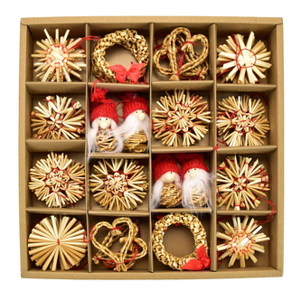 Slaměné ozdoby se skřítky, 56 ozdob