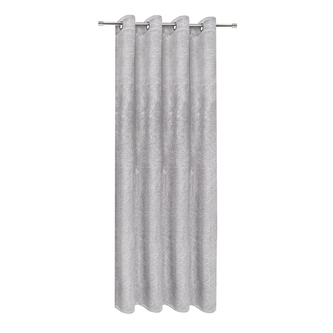 Dekorační záclona s kroužky, embosovaná - světle šedá, 245 mm, 140 mm