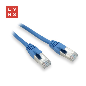 LYNX FTP patch kabel Cat5e PVC, CCA, 10m, modrý