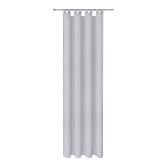 Záclona s poutky - světle šedá, 245 mm, 140 mm