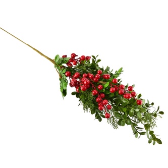Větev zdobená borůvčím a bezinkami 70 cm