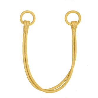 Ozdobný úvaz na záclony - žlutá