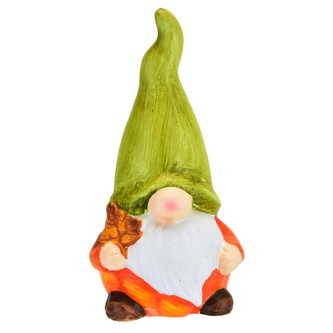 Skřítek s lístečkem keramický 15x8 cm