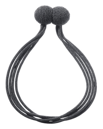 Záclona s kroužky, motiv lián - antracit