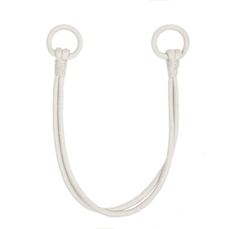 Ozdobný úvaz na záclony - přírodní bílá