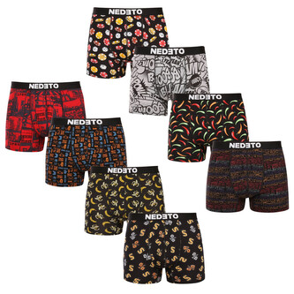 8PACK pánské boxerky Nedeto vícebarevné (8NBV2) L