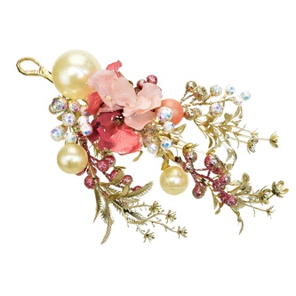 Růžová perleťová větvička pro romantické chvíle 32 cm