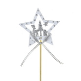 Zápich hvězda s glitrem 7x8/30 cm