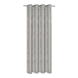 Záclona s kroužky, vlnky - šedá, 245 mm, 140 mm