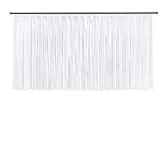 Záclona Laura, bílá, řasící páska - 150 mm, 600 mm