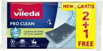 Vileda Pro Clean houba na nádobí, 2+1 ks