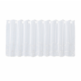 Vyšívaná bistro záclonka (bílá) - 50 mm, 150 mm