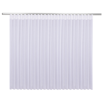 Záclona z materiálu 11084 s řasící páskou - bílá, 150 mm, 450 mm