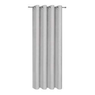 Záclona s kroužky, blackout, uni - světle šedá, 245 mm, 140 mm