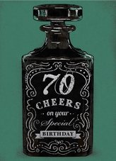 Karnet B6 z kopertą Urodziny 70