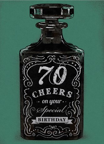 Karnet B6 z kopertą Urodziny 70