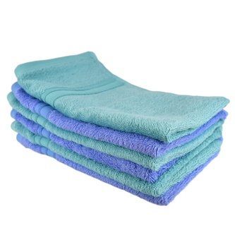 Sada bambusových ručníků na ruce 6 ks 30x50, modrá/tyrkys