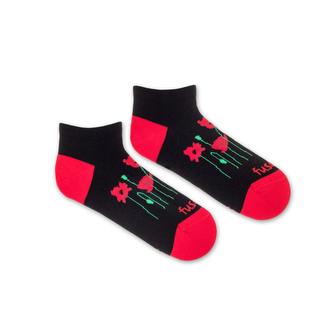 Kotníkové ponožky Vlčí mák Černé M (39-42)