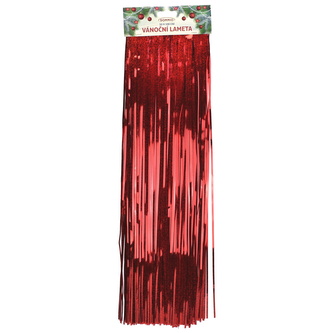 Vánoční lameta červená 50x100 cm