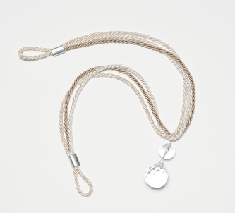 Ozdobný úvaz na záclony - béžová