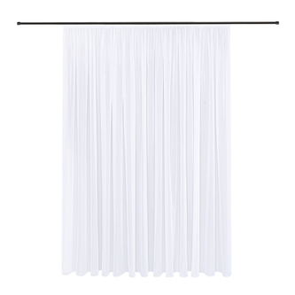Záclona Marina, bílá, řasící páska - 245 mm, 300 mm