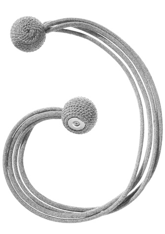 Ozdobný úvaz na závěsy - šedá