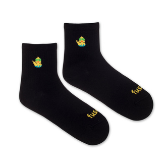 Tříčtvrteční ponožky Kačenka Černé L (43-46)