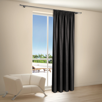 Závěs s poutky, ražený vzor - černá, 245 mm, 140 mm